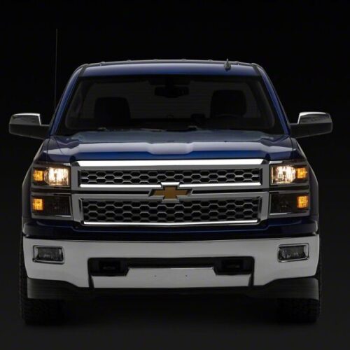 Raxiom for 2014-2015 Chevrolet Silverado 1500 OE Style Headlights/ Chrome Trim- Black - Clear Lens - Image 8