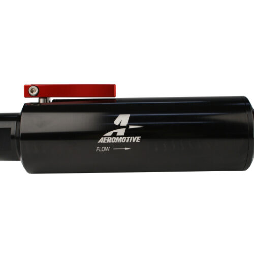 Aeromotive In-Line AN-12 Filter w/Shutoff Valve 100 Micron SS Element - Black Anodize Finish - Image 6