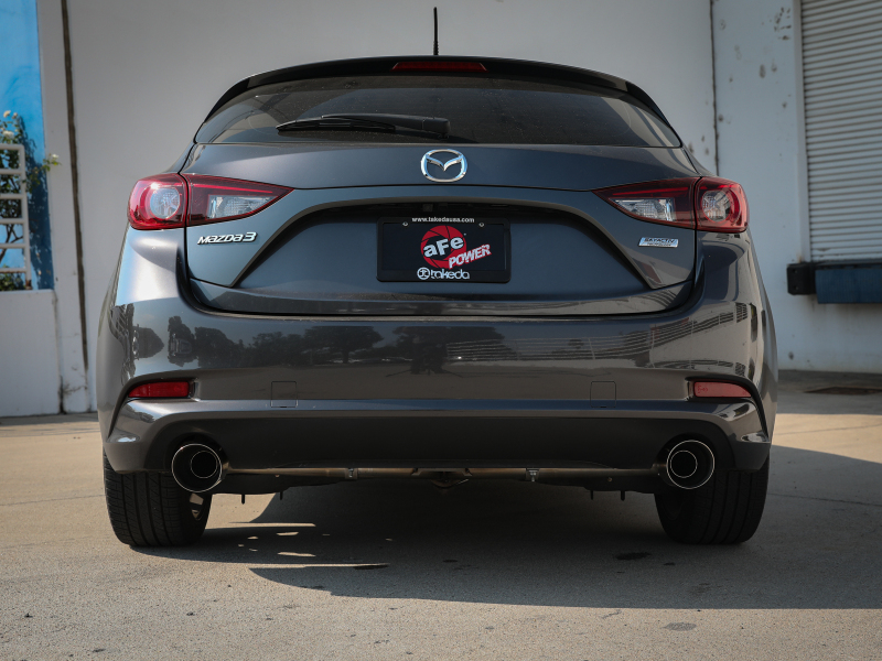 aFe Power Takeda 2-1/2in 304 SS Axle-Back Exhaust w/ Polished Tips 14-18 Mazda 3 L4 2.0L/2.5L - Image 8