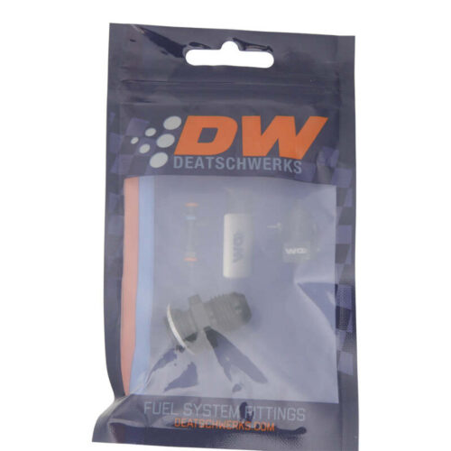 Alternative view of DeatschWerks 6AN Male Flare to M14 X 1.5 Male Metric Adapter (Incl Washer) - Anodized Matte Black