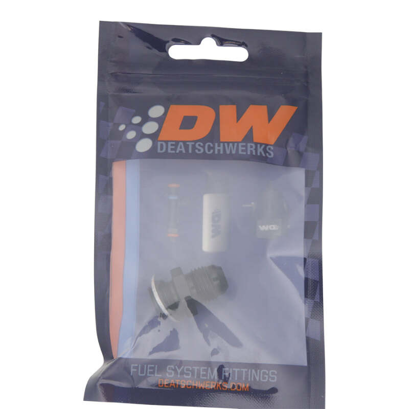 DeatschWerks 6AN Male Flare to M14 X 1.5 Male Metric Adapter (Incl Washer) - Anodized Matte Black - Image 2