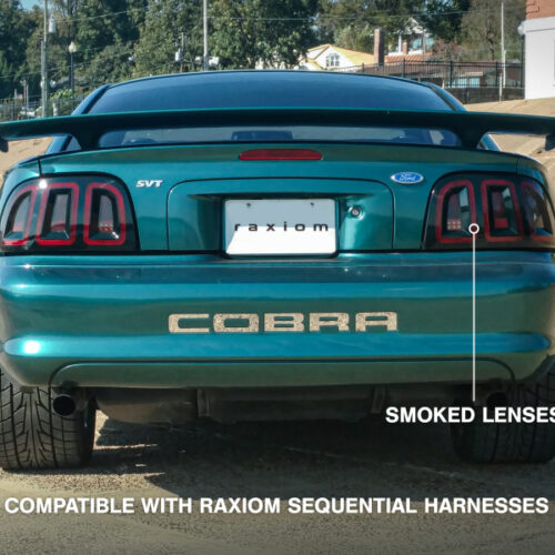 Raxiom for 1996-1998 Ford Mustang Icon LED Tail Lights- Black Housing (Smoked Lens) - Image 8