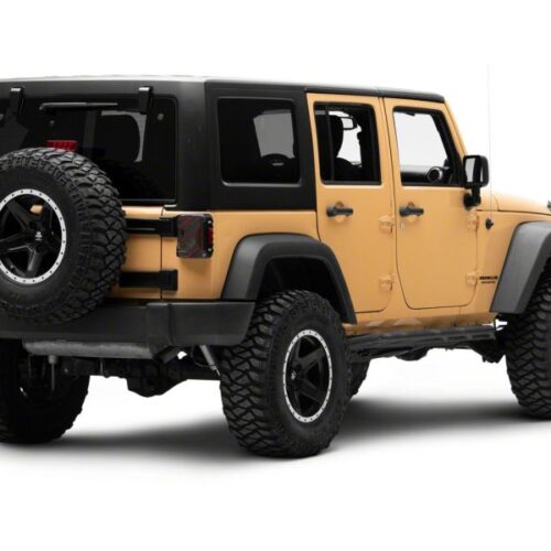 Raxiom for 2007-2018 Jeep Wrangler JK Axial Series Trident LED Tail Lights- Black Housing (Clear Lens) - Image 3