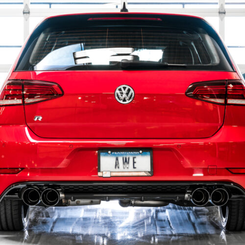 AWE Tuning SwitchPath Exhaust w/Diamond Black Tips 102mm for MK7.5 Golf R - Image 3