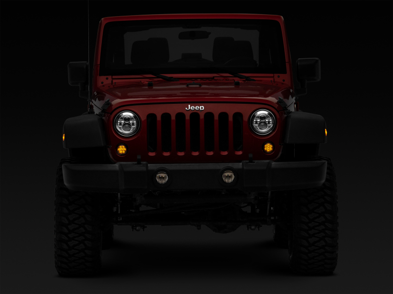 Raxiom for 2007-2018 Jeep Wrangler JK Axial Series LED Amber Turn Signals (Smoked) - Image 10