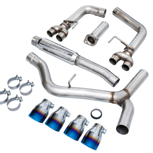 AWE Tuning Track Edition Exhaust - Vapor Blue Tips for 22-26 Subaru WRX - Image 3