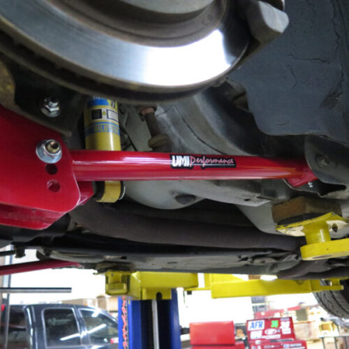 Alternative view of UMI Performance 82-02 GM F-Body Lower Control Arm Relocation Brackets - Bolt-In