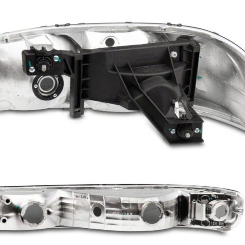Raxiom for 1999-2006 GMC Sierra 1500 Axial Series OEM Crystal Rep Headlights- Chrome Housing- Smoked Lens - Image 4
