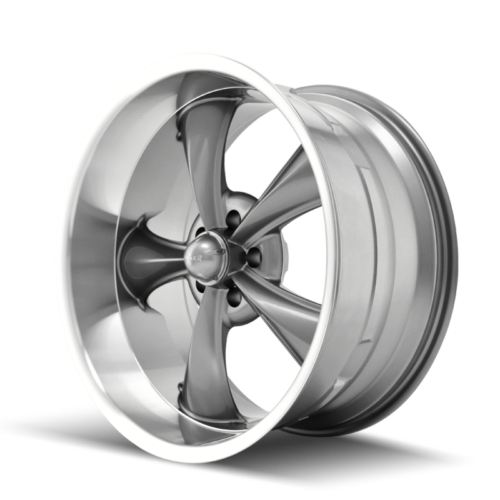 Alternative view of Ridler 695 18x8 / 5x120.65 BP / 0mm Offset / 83.82mm Hub Gloss Grey Machined Wheel
