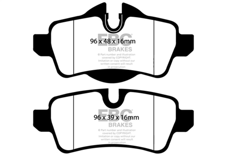 EBC 07-15 Mini Cooper S Hardtop (R56) 1.6L Turbo Bluestuff Rear Brake Pads - Image 4