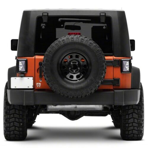 Raxiom for 2007-2018 Jeep Wrangler JK Axial Series Vision LED Tail Lights- Black Housing (Clear Lens) - Image 5