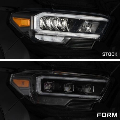 Form Lighting 2016-2023 Toyota Tacoma LED Projector Headlights with Selectable DRL Chrome (Pair) - Image 6