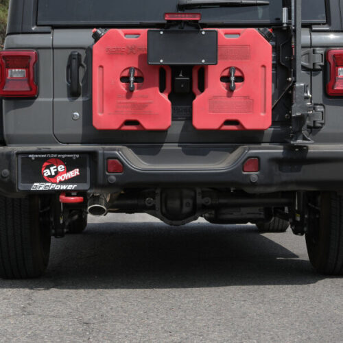aFe Power MACH Force-Xp Axle-Back Exhaust System w/Polished Tip 18-20 Jeep Wrangler L4-2.0T / V6-3.6L - Image 6