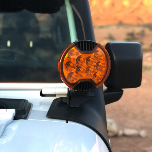 KC HiLiTES 5104 6in. Light Shield for SlimLite LED - Amber - Image 4