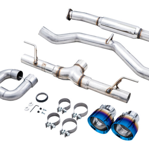Alternative view of AWE Tuning AWE Track Edition Exhaust for Subaru BRZ / Toyota GR86 / Toyota 86 / Scion FR-S - Vapor Blue Tips