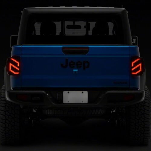 Raxiom for 2020-2023 Jeep Gladiator JT Axial Series LED Tail Lights- Black Housing (Smoked Lens) - Image 8