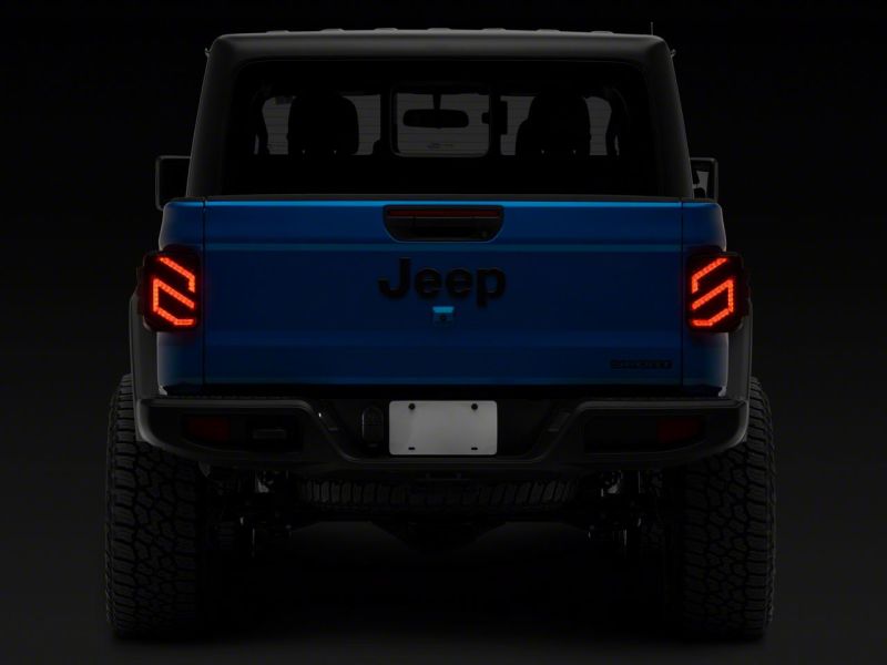 Raxiom for 2020-2023 Jeep Gladiator JT Axial Series LED Tail Lights- Black Housing (Smoked Lens) - Image 8