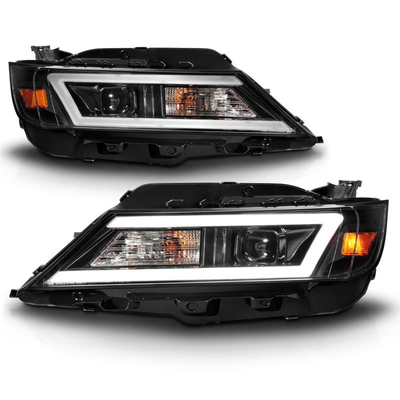 ANZO 14-20 Chevrolet Impala Square Projector LED Bar Headlights w/ Black Housing - Image 8