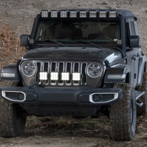 Diode Dynamics Jeep JL SS5 4-Pod CrossLink Grille Lightbar Kit Pro - White Combo - Image 3