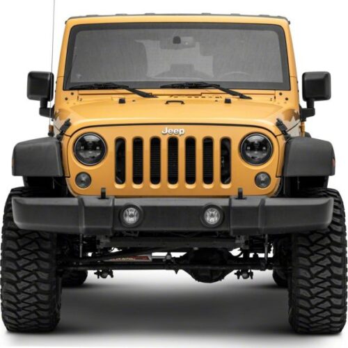 Raxiom for 2007-2018 Jeep Wrangler JK 7-In LED Headlights- Black Housing (Clear Lens) - Image 10