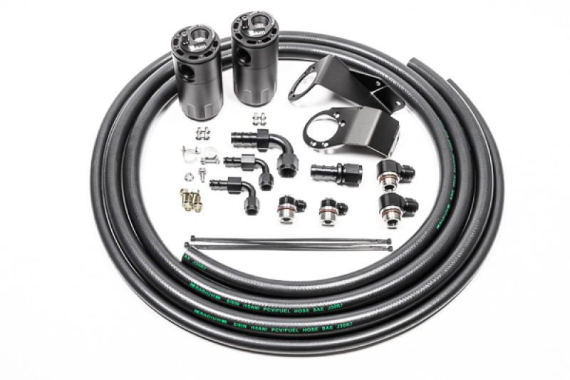 Radium Engineering 20-0727-FL 89-94 Nissan S13 Dual Catch Can Kit - Fluid Lock