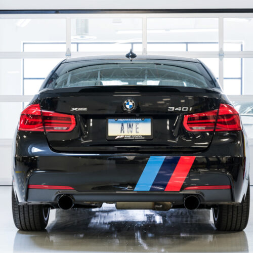 AWE Tuning Touring Edition Axle-Back Exhaust - Diamond Black Tips (102mm) for BMW F3X 340i - Image 5