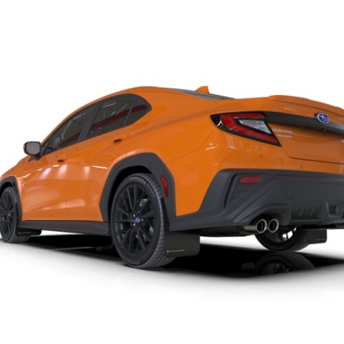 Alternative view of Rally Armor 22-26 Subaru WRX Black UR Mud Flap w/Orange Logo