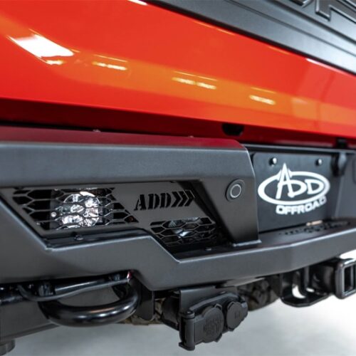 Addictive Desert Designs for 2022+ Ford Raptor Stealth Fighter R Bumper w/ 2 Cube Lights - Hammer Black - Image 6
