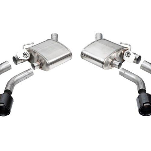 Alternative view of Corsa 2016-2024 Chevrolet Camaro SS / ZL1 Valved Axle-Back Exhaust w/ Black Carbon Fiber Quad Tips