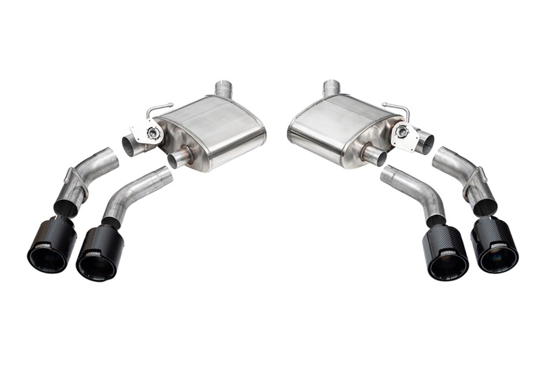 Corsa 2016-2024 Chevrolet Camaro SS / ZL1 Valved Axle-Back Exhaust w/ Black Carbon Fiber Quad Tips - Image 2