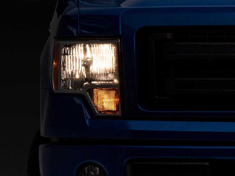 Raxiom for 2009-2014 Ford F-150 Axial OEM Style Rep Headlights- Chrome Housing (Clear Lens)