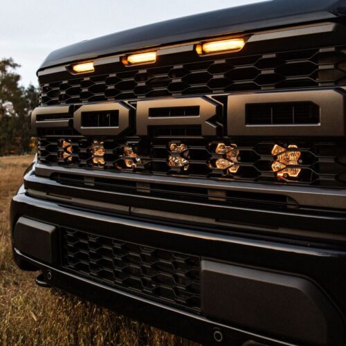 Baja Designs for 2021+ Ford Raptor (Incl. 2024 R/37) Squadron Pro 2.0 Behind Grille Kit (MP) - Clear