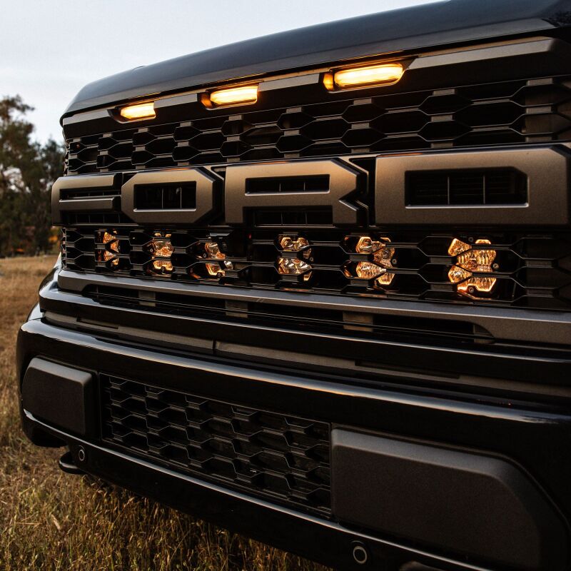Baja Designs for 2021+ Ford Raptor (Incl. 2024 R/37) Squadron Pro 2.0 Behind Grille Kit (MP) - Clear