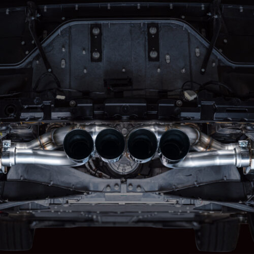 Alternative view of AWE Tuning SwitchPath Cat-Back Exhaust - Diamond Black Tips for 2023 C8 Corvette Z06