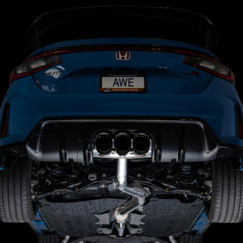 Alternative view of AWE Tuning 2023 Honda Civic Type R FL5 Track Edition Exhaust w/ Triple Diamond Black Tips