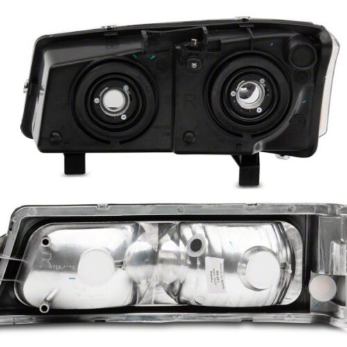 Raxiom for 2003-2006 Chevrolet Silverado 1500 Axial OEM Style Rep Headlights- Chrome Housing (Clear Lens) - Image 4