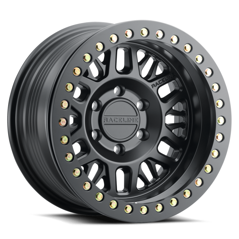 Raceline RT951B Ryno 17x9in / 5x127 BP / -12mm Offset / 83.82mm Bore - Satin Black Beadlock Wheel - Image 3