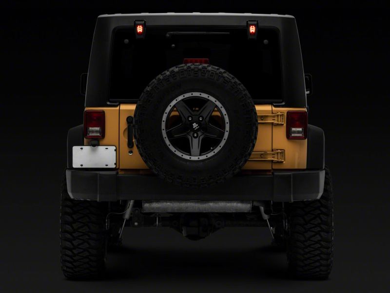 Raxiom for 2007-2018 Jeep Wrangler JK w/ Hard Top Axial Series Rear Window Glass Hinge LED Lights - Image 6
