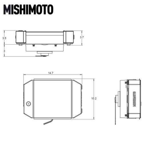 Mishimoto Universal Drag Race Performance Aluminum Radiator - Black - Image 9