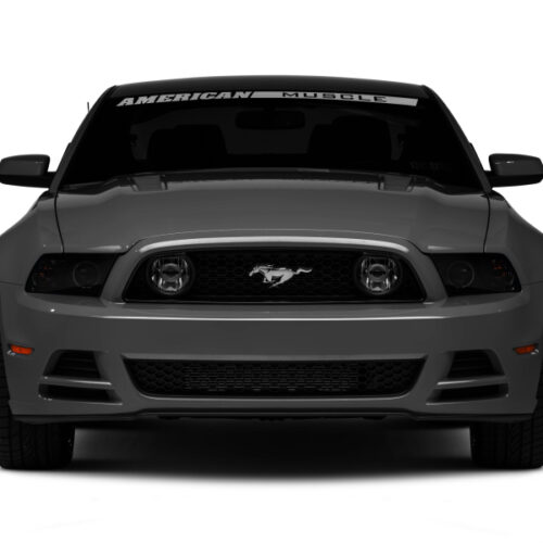 Raxiom for 2013-2014 Ford Mustang w/ Factory HIDLED Halo Projector Headlights- Black Housing (Smoked Lens) - Image 4