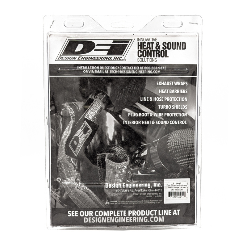 DEI Pipe Shield w/Stainless Steel Clamps - 6in x 24in - Titanium - Image 9