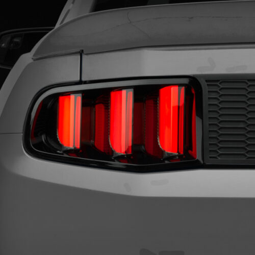 Raxiom for 2010-2012 Ford Mustang Vector V2 LED Tail Lights - Gloss Black Housing (Clear Lens)