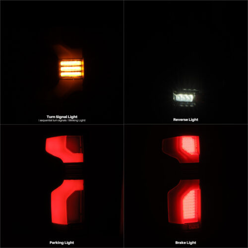 Alternative view of AlphaRex 19-24 Chevy Silverado 1500 / 20-24 2500HD/3500HD LUXX-Series LED Tail Lights Alpha Black