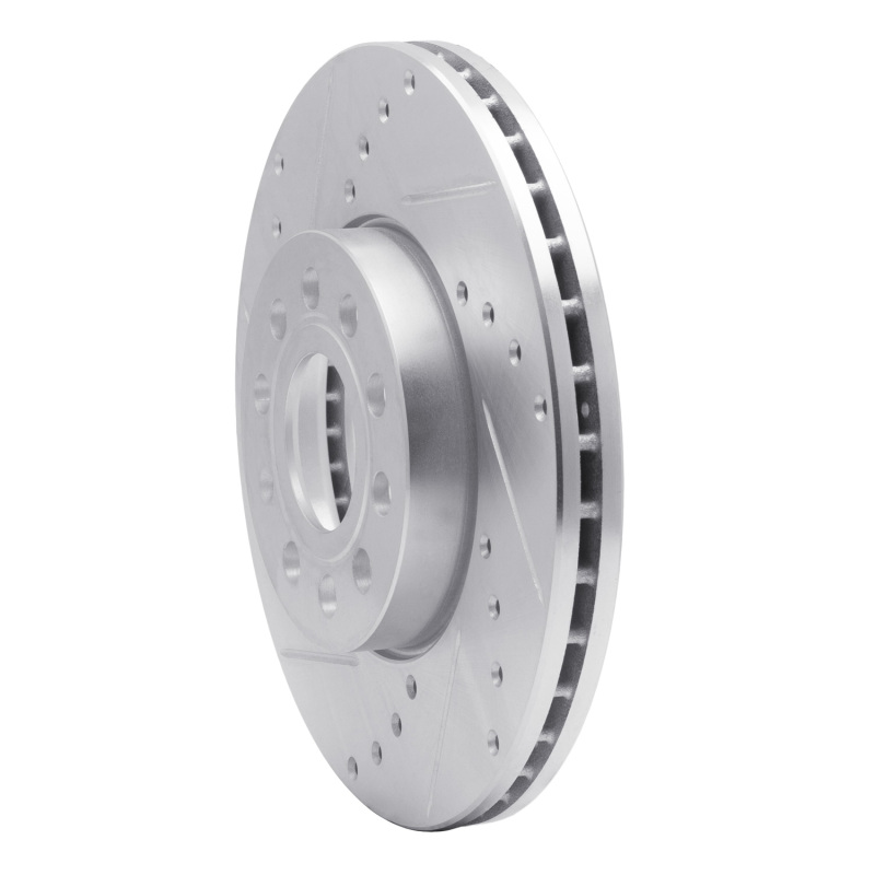 R1 Concepts for 05-25 Audi A3 (Mexico) Front Left Drilled & Slotted Silver Brake Rotor - Image 2