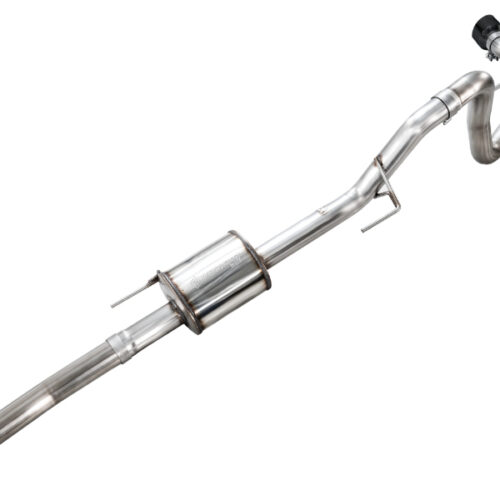 AWE Tuning Cat-Back Exhaust - 4.5in Dual Side Exit Diamond Black Tips for AWE 21-25 Ford F150 (14th Gen Reg Cab) - Image 7