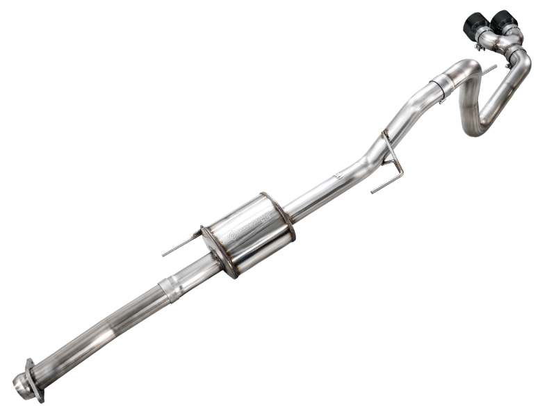 AWE Tuning Cat-Back Exhaust - 4.5in Dual Side Exit Diamond Black Tips for AWE 21-25 Ford F150 (14th Gen Reg Cab) - Image 7