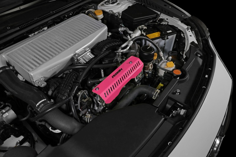 PERRIN 22-26 Subaru WRX Pulley Cover - Hyper Pink (SHORT - For Use w/PERRIN AOS) - Image 5