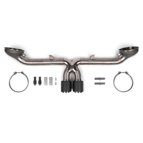 Fabspeed Porsche 992 GT3 / GT3 RS TITANIUM Supercup Cat-Back Exhaust System Non valved (2022+) - Carbon Fiber Tips