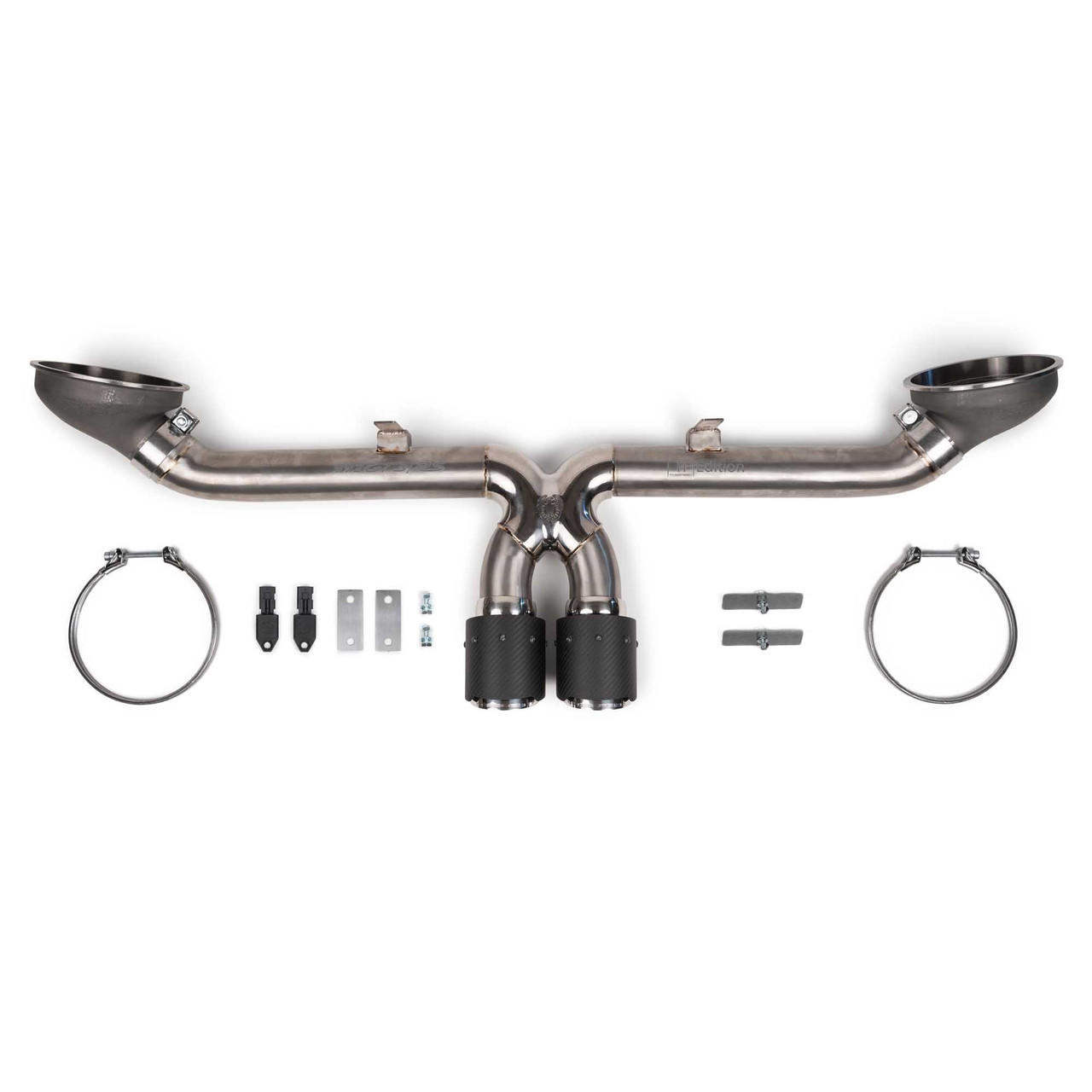 Fabspeed Porsche 992 GT3 / GT3 RS TITANIUM Supercup Cat-Back Exhaust System Non valved (2022+) - Carbon Fiber Tips