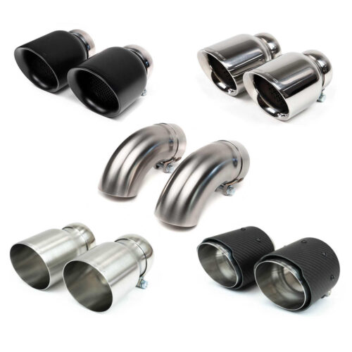 Fabspeed Porsche 718 GT4 RS Valved X-Pipe Cat-Back Exhaust System (2022+) - Brushed Stainless Single Wall Tips - Image 3